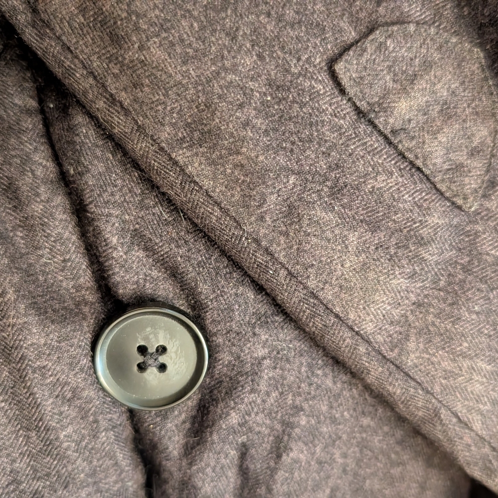 Women's Black Hooded Coat - Picture 6 of 9